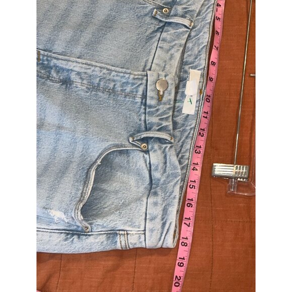 Good American Zara Light Blue Distressed Jeans Size 15 Womens - Picture 6 of 9